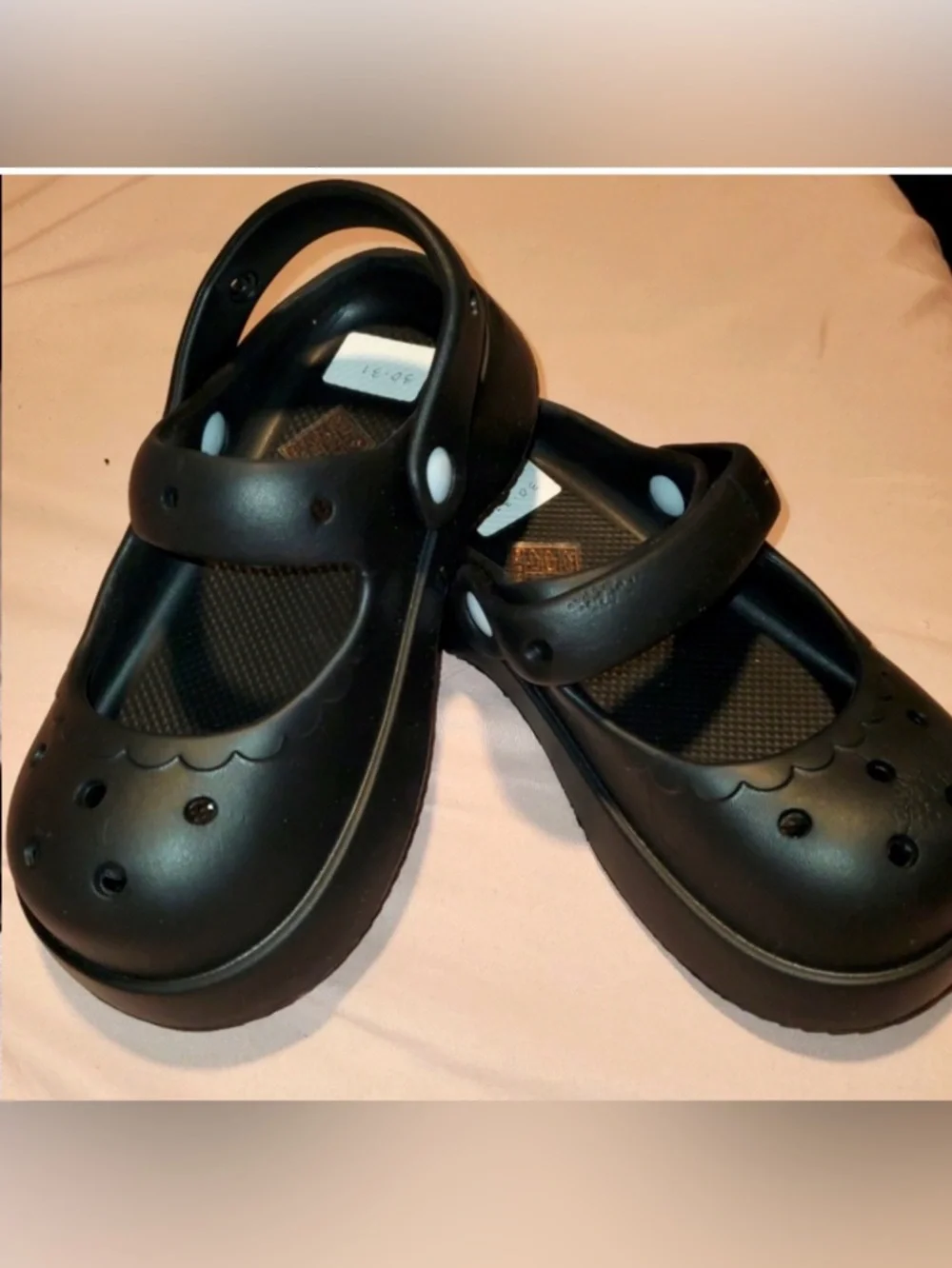 Girls Black Mary Jane Garden Clogs Water Shoes Beach Slip-On Sandals US 12.5